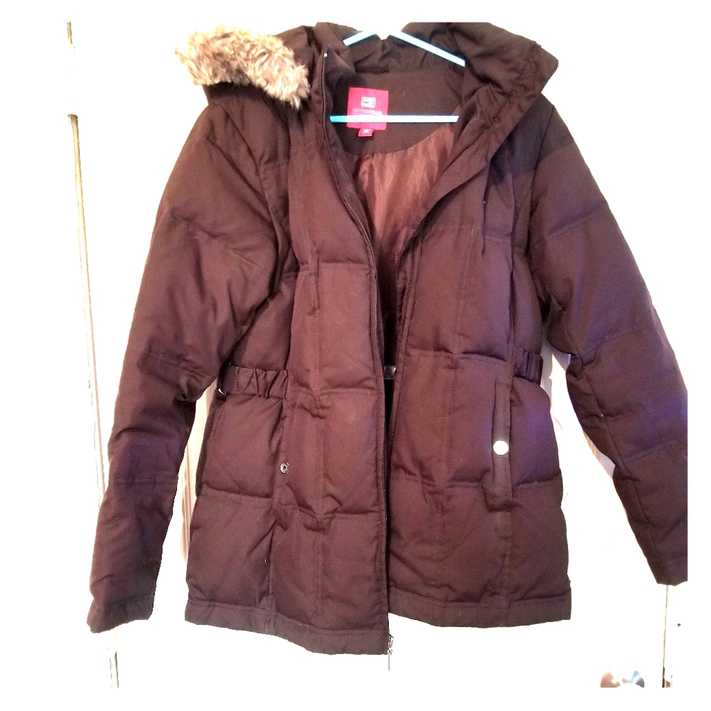 Chocolate Brown Hooded Winter Coat